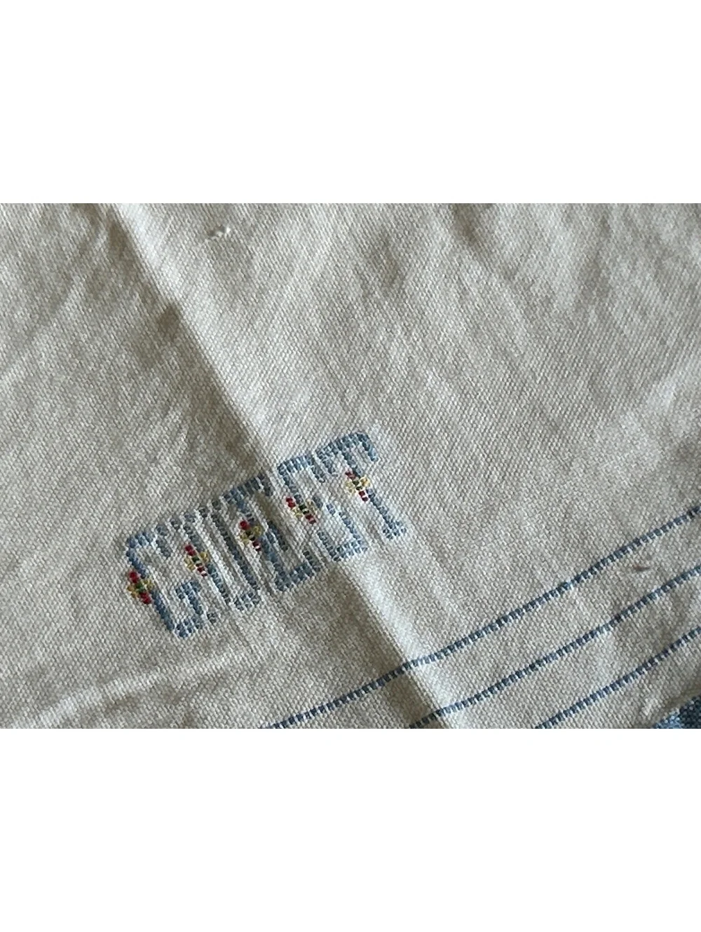 Vintage Easter School Weaving Room Handwoven Linen Pillowcases from Baguio, PH